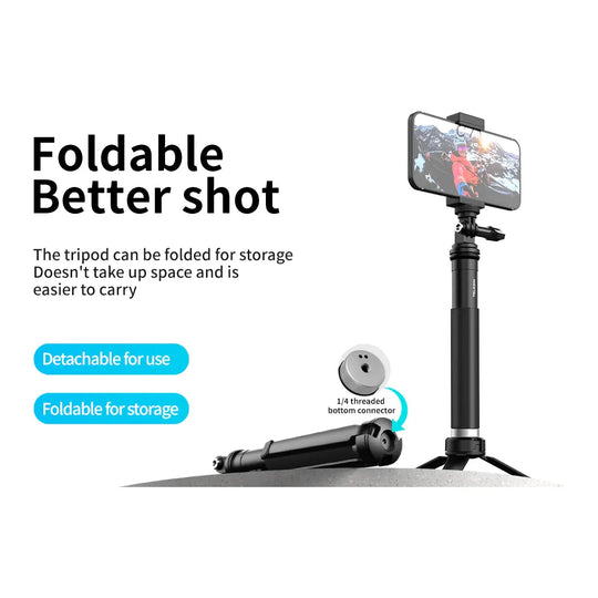 Selfie Stick Trípode Telesin Extensible Aluminio 90cm