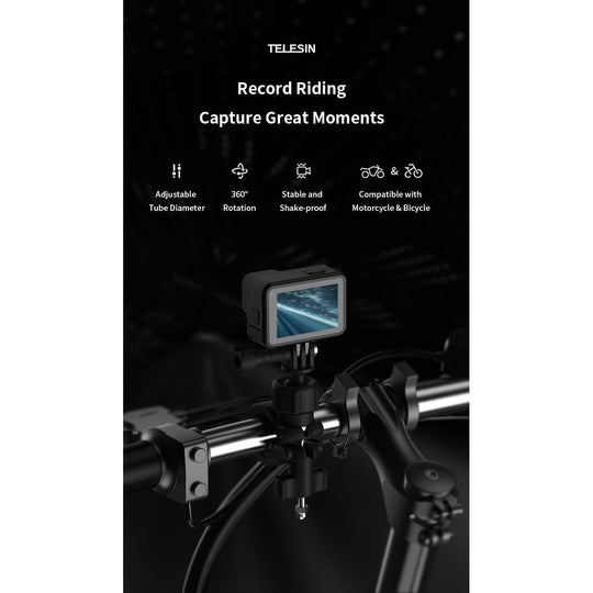 Soporte Manubrio Bicicleta Telesin Alta Calidad Para Gopro