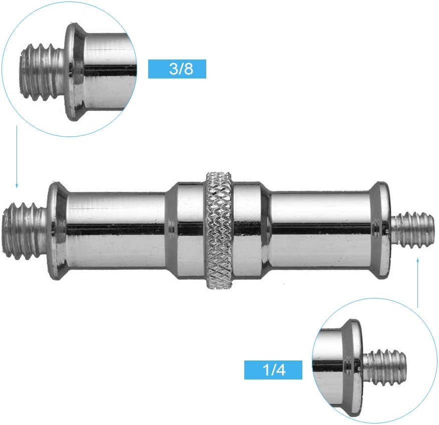 Tornillo Espigo Doble Punta 1/4 Y 3/8 Para Stand De Luz