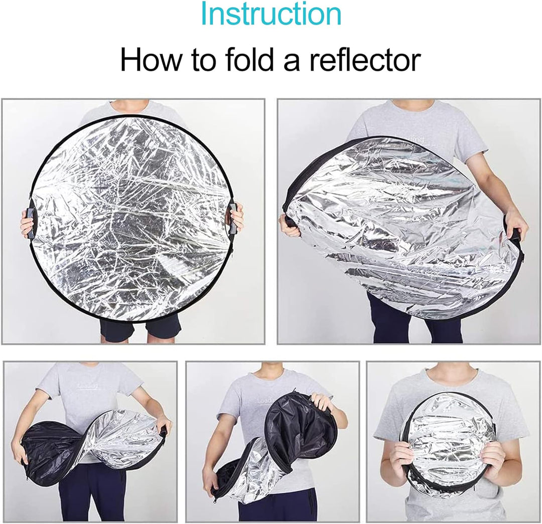 Reflector Flex 5 En 1 Selens Con Agarradera para Estudio Fotografia