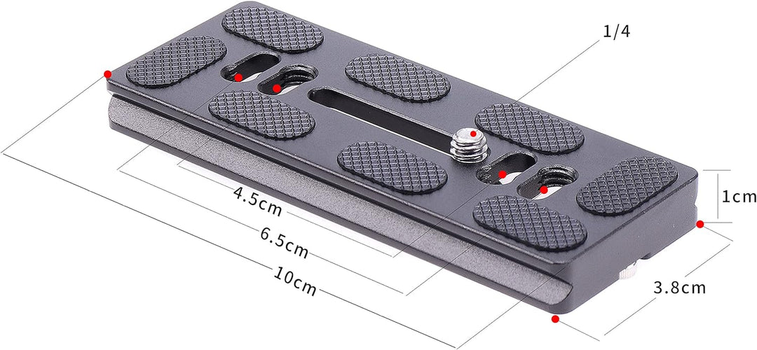 Placa Liberación Rápida Universal En Aluminio Para Montaje En Tripode Estabilizador