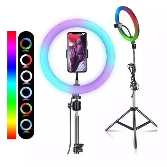 Aro De Luz Rgb 14pulgadas/ 35cm Profesional + Tripode 2m - LA BOUTIQUE FOTOGRAFICA ARO DE LUZ LA BOUTIQUE FOTOGRAFICA