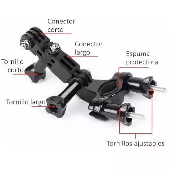 Base Soporte Para Manubrio Bicicleta Moto GoPro