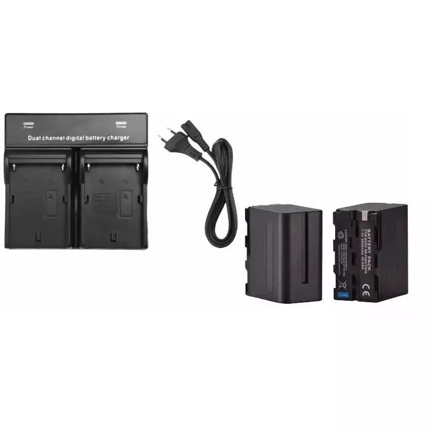 Cargador Carga Rápida Dual + Dos Baterías Para Sony Np F970