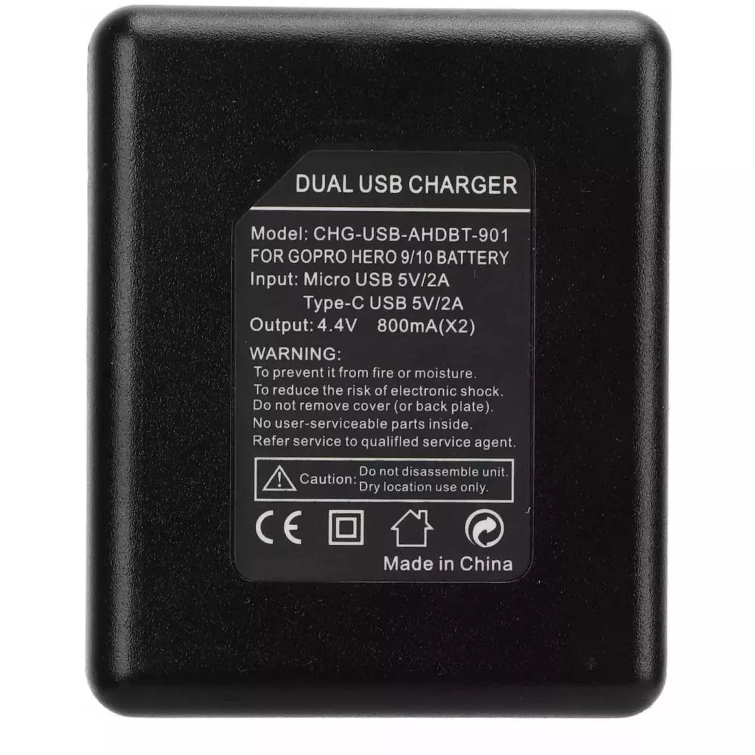 Cargador Usb Dual Para Batería Gopro 9 10 11 12