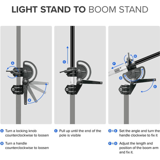 Trípode Stand Jirafa Boom Luces Estudio Con Bolsa De Arena