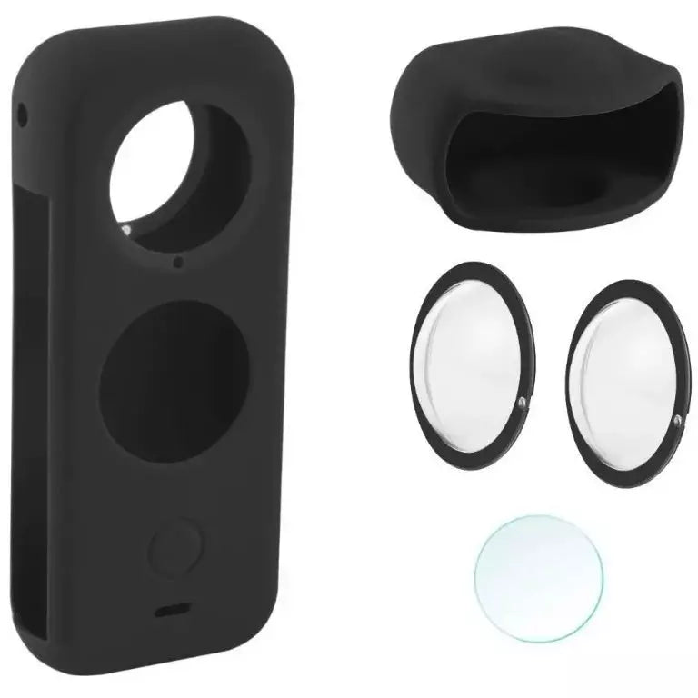 Combo Insta360 X2 Silicona + Protector Lentes + Vidrio Pantalla