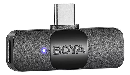 Micrófono Inalámbrico Doble Transmisor Para USB C Boya BY-V20 Plug Play