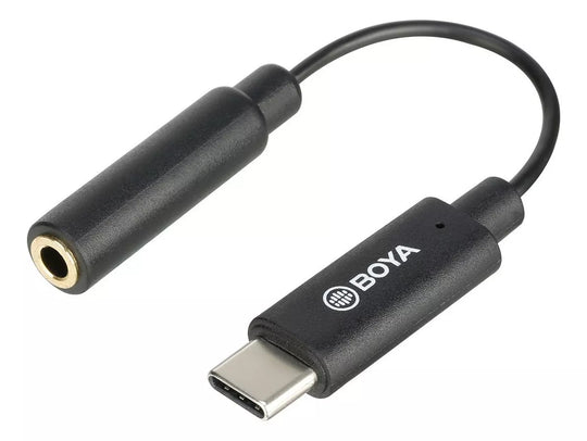 Cable Adaptador Boya de 3.5mm Hembra a Tipo C Para Micrófono