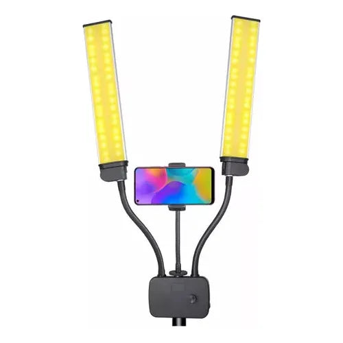 Luz Led Profesional Doble Brazo Bicolor Fotografía Streaming