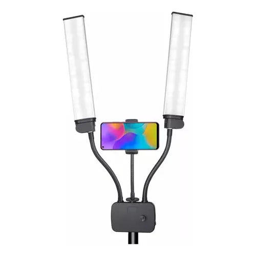 Luz Led Profesional Doble Brazo Bicolor Fotografía Streaming