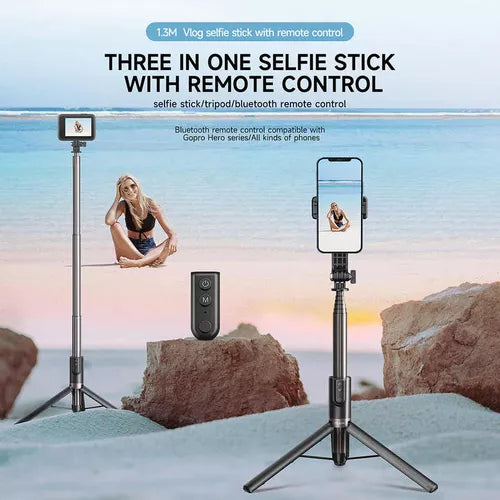 Selfie Stick Telesin Gopro O Celular Control Bluetooth 1.3m