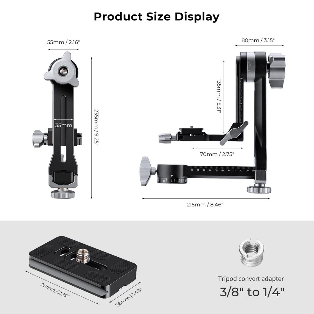 Cabezal K&f Concept Estabilizador Para Tripode Panoramico 360