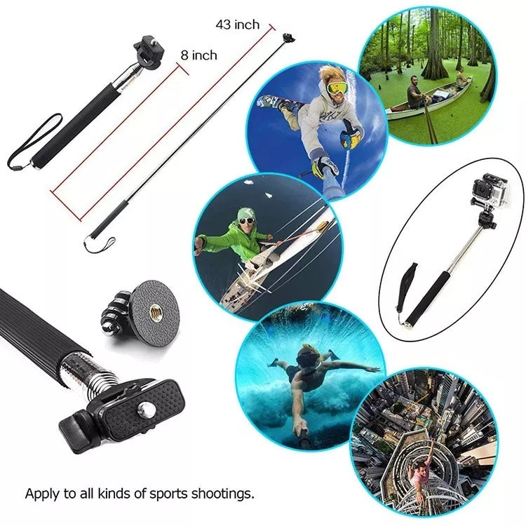 Kit De Accesorios 50 En 1 Para Cámaras Deportivas GoPro