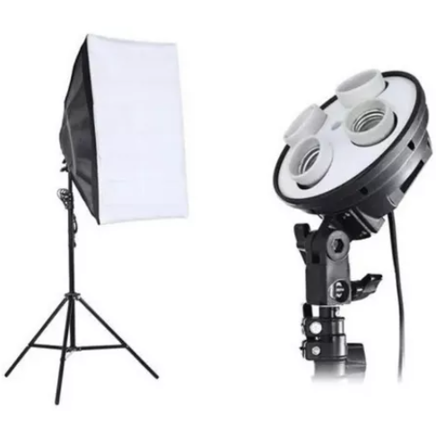 Kit Iluminacion Con Bombillos Tripode+ Softbox+ Socket X4 - LA BOUTIQUE FOTOGRAFICA LA BOUTIQUE FOTOGRAFICA