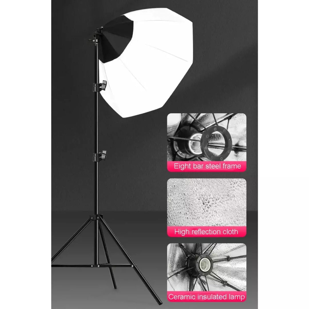 Kit Iluminación Octabox 65cm Para Fotografía Y Video