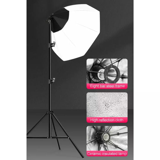 Kit Iluminación Octabox 65cm Para Fotografía Y Video