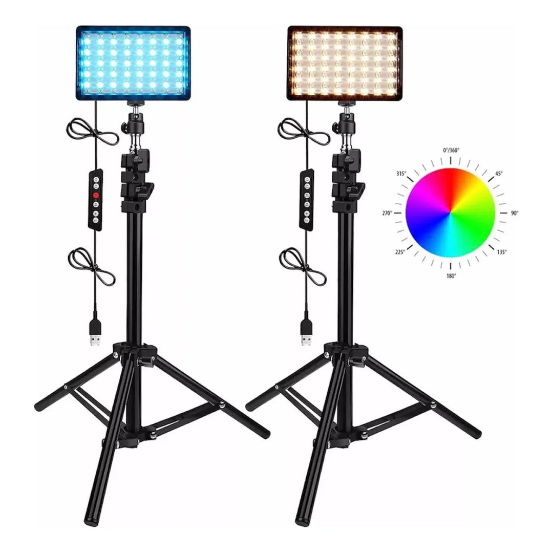 Kit Iluminación X2 Panel Led Rgb Multicolor Fotografía Video