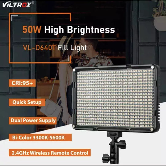 Lámpara Led Panel 50w Viltrox Bicolor Vl-d640t