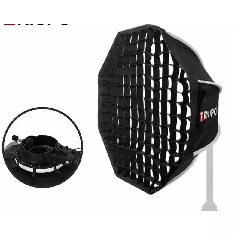 Octabox Triopo Para Flash 65cm Con Grid / Panal Armado Facil