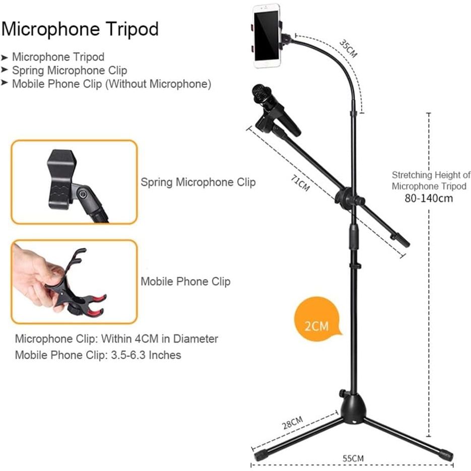 Soporte Para Micrófono Con Soporte Flexible Para Celular /tablet