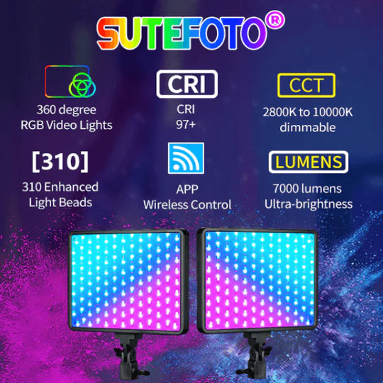 Lampara Rgb Para Video Y Fotografía Sutefoto Tp45