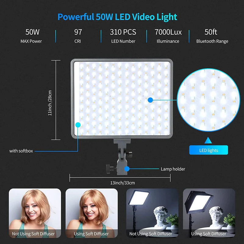 Lampara Rgb Para Video Y Fotografía Sutefoto Tp45