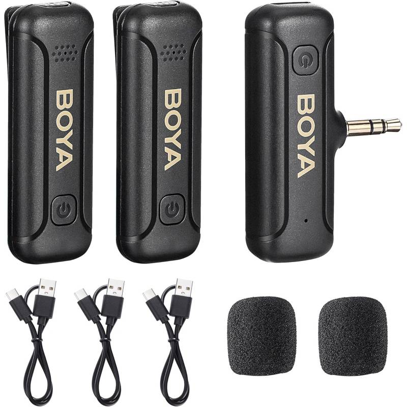 Boya By-wm3t2-m2 Micrófono Inalámbrico Doble 3.5mm Plug Play
