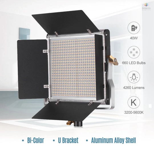 Luz Led Panel Profesional Bicolor 660 Led